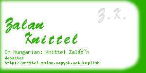 zalan knittel business card